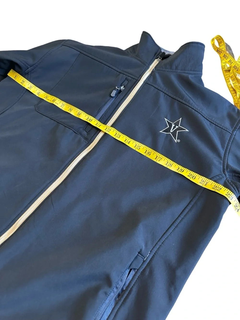 Knights Apparel Black Vanderbilt Commodores Full Zip Jacket Large Embroidered
